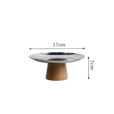Bandeja Redonda de Madera Maciza con Base Metálica - Estilo Hogar - Image 8
