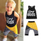 Conjunto Deportivo Infantil Negro - Top y Shorts