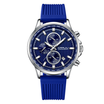 Reloj de Negocios para Hombre con Correa de Silicona y Acero Inoxidable - Image 2
