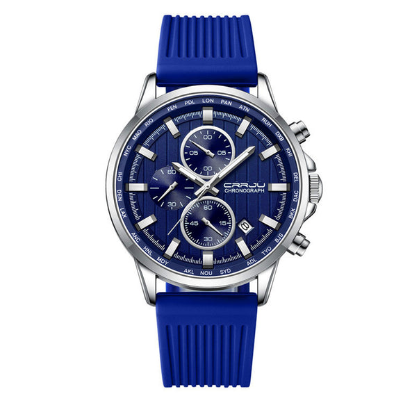 Reloj de Negocios para Hombre con Correa de Silicona y Acero Inoxidable