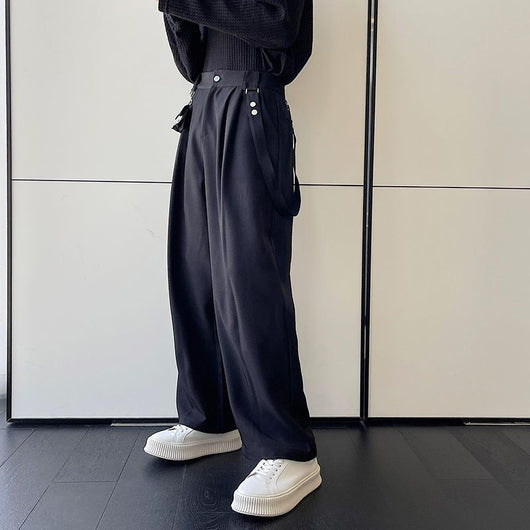 Pantalones Casuales Holgados para Hombre con Pierna Ancha y Caída Larga - Image 3