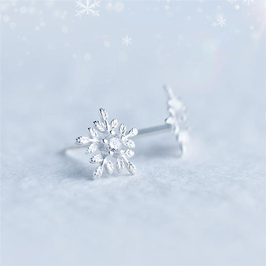 Aretes y Collar de Diamante Copo de Nieve Pequeño - Image 6
