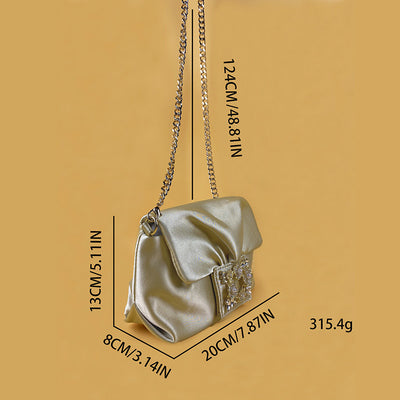 Bolso Bandolera Retro Arrugado con Cadena - Image 26