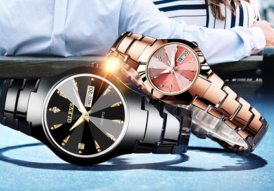 Reloj de Dama Acero Tungsteno Cuarzo Resistente al Agua con Esfera Luminosa - Image 13