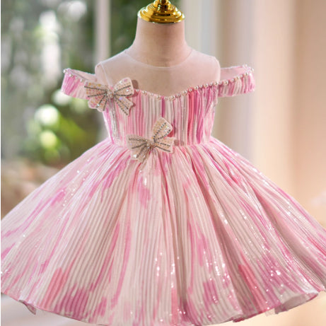 Vestido Princesa Niña Retro con Moño - Diseño Versátil Todo Uso - Image 4