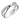 Simple Personality X-shaped Two-tone Female Zircon Copper Ring