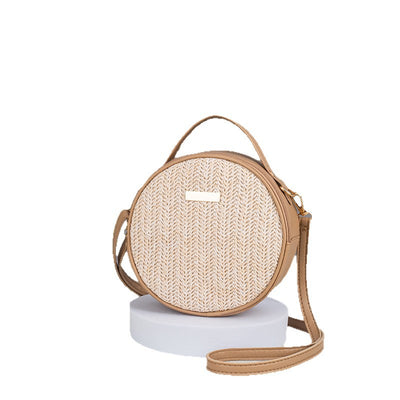Bolsa de Paja Tejida Redonda para Mujer – Diseño Minimalista y Elegante - Image 5