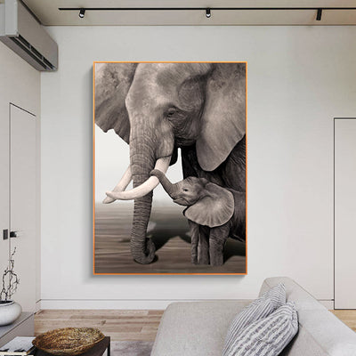 Cuadro Decorativo Elefante en Lienzo sin Marco - Image 3