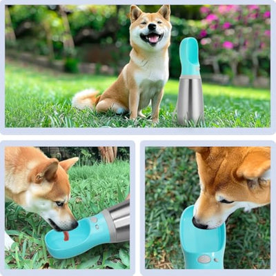 Botella de Agua Portátil para Perros 700ml Acero Inoxidable a Prueba de Fugas - Image 7