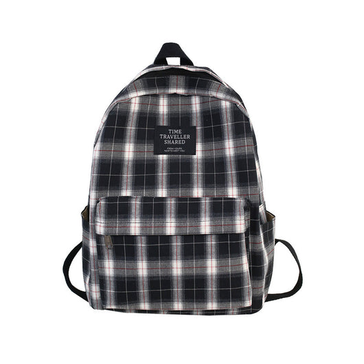 Mochila Escolar Estilo Coreano a Cuadros - Diseño Casual y Moderno - Image 6