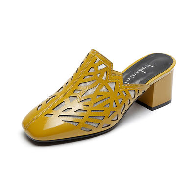 Pantuflas de Tacón Medio con Brillantes para Mujer - Diseño Elegante y Cómodo