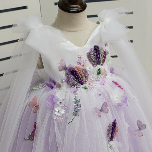 Vestido de Princesa Infantil con Lazo Decorativo - Image 3