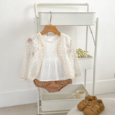 Conjunto de Dos Piezas para Bebé Niña con Blusa de Mangas Volantes y Bloomer - Image 14