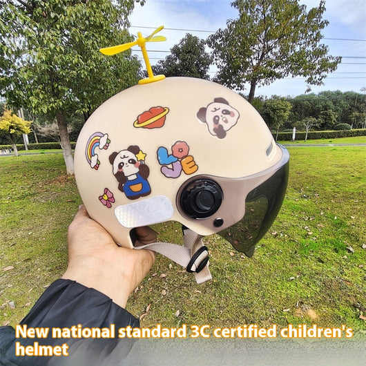 Casco Moto Eléctrica con Protección Solar para Niños y Niñas - Image 3