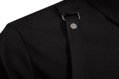 Camisa Hombre Falso Doble Pecho con Tirantes y Mangas Desmontables - Image 15