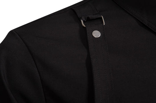 Camisa Hombre Falso Doble Pecho con Tirantes y Mangas Desmontables - Image 15