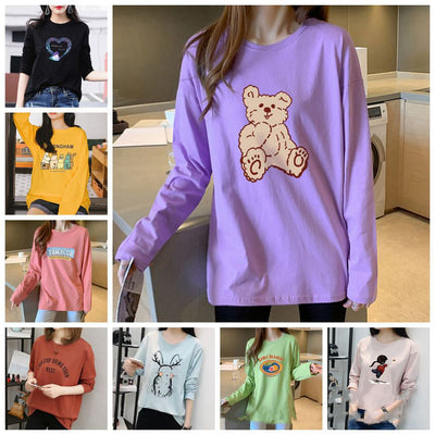 Playera de Manga Larga Coreana para Mujer - Prenda Base Versátil