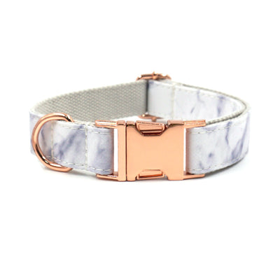 Collar para Mascota con Estampado de Mármol Elegante y Simple