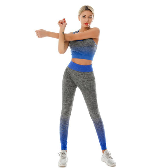 Conjunto Deportivo Yoga Mujer con Diseño Degradado - Top y Pantalones - Image 6