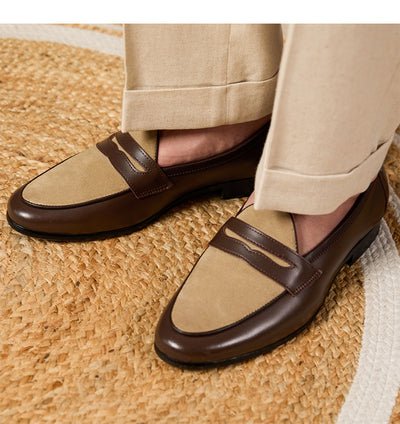 Mocasines Elegantes Estilo Británico Champagne - Image 5