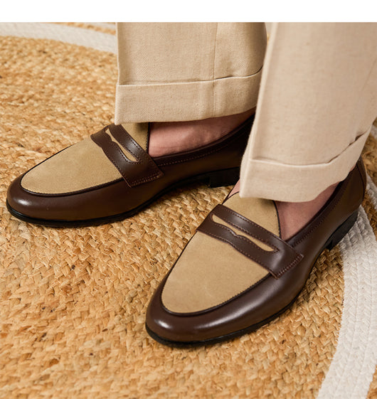 Mocasines Elegantes Estilo Británico Champagne - Image 5