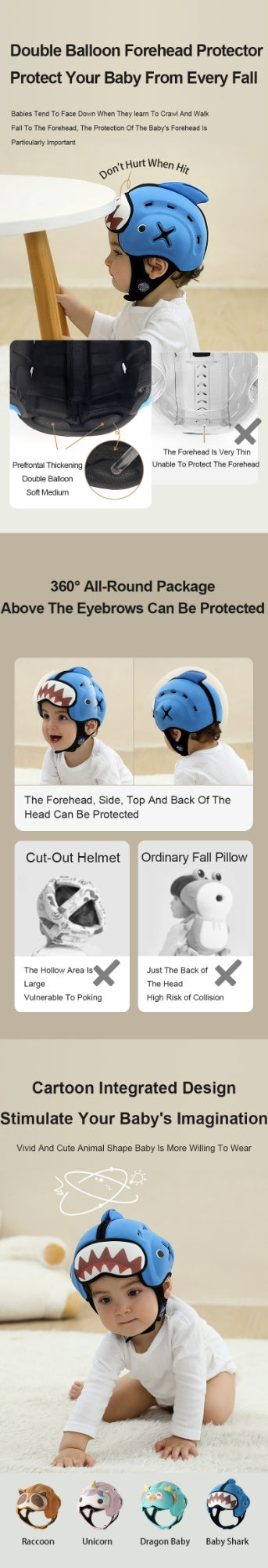 Casco Protector Infantil Ajustable Antigoipes y Anticaídas - Image 19