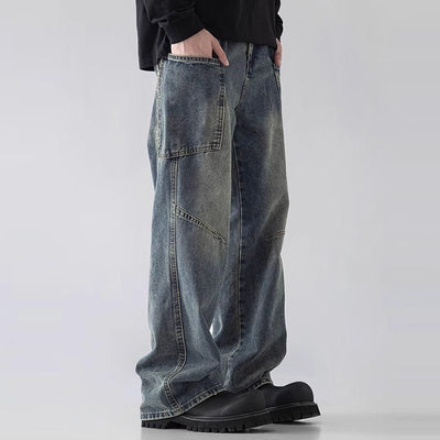 Jeans Rectos de Pierna Ancha y Corte Holgado para Hombre - Image 3