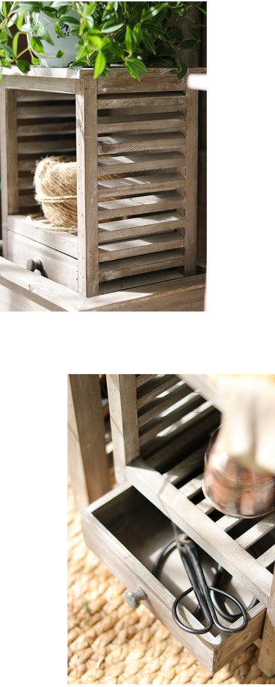 Estantería Retro Multifuncional de Madera Maciza - Image 18