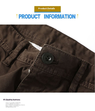 Pantalones de Trabajo Slim Fit Café con Elástico para Hombre - Image 10