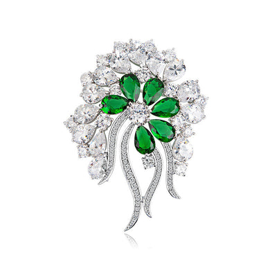 Broche Elegante para Mujer con Incrustaciones de Cobre y Circones 3A - Image 7