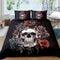Juego de Cama Estampado 3D Calavera - Funda Nórdica, Sábana y Fundas de Almohada