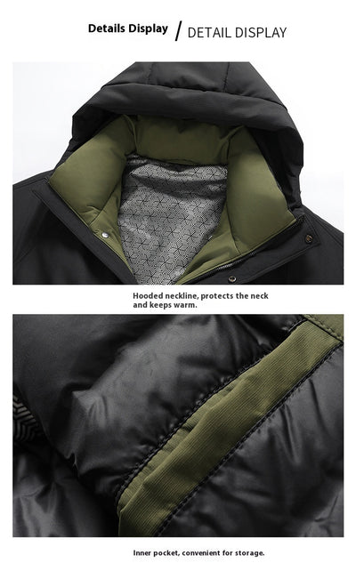Chaqueta Impermeable con Capucha de Plumón de Pato Blanco - Image 27