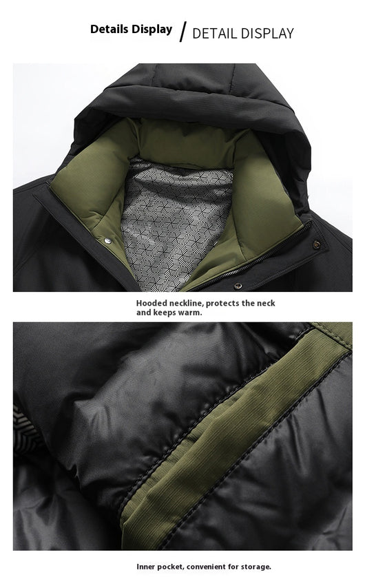 Chaqueta Impermeable con Capucha de Plumón de Pato Blanco - Image 27