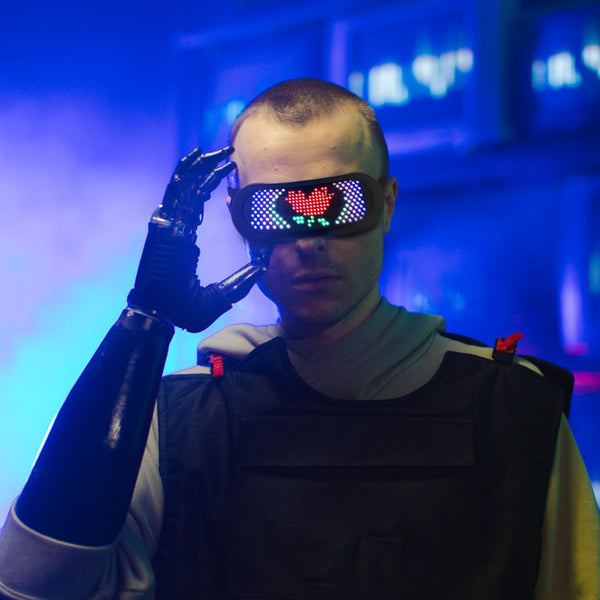 Gafas LED Bluetooth con Pantalla Full Color Dinámica para Fiestas
