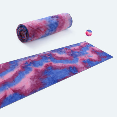 Toalla Antideslizante para Yoga y Ejercicio - Diseño Tie-Dye Multicolor - Image 18