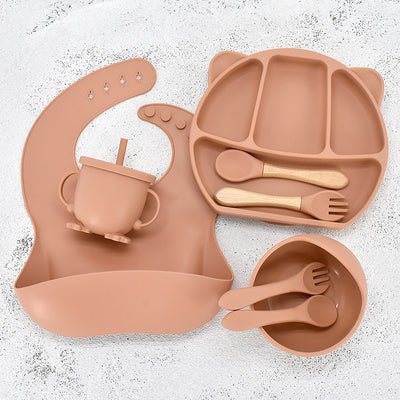 Set de Plato Compartido con Diseño de Ositos de Silicona - 9 Piezas - Image 11