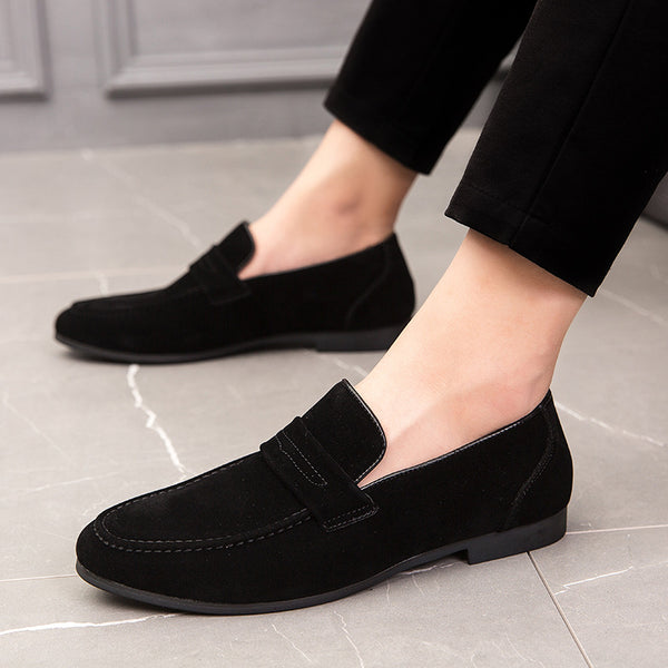 Zapatos Casuales de Ante para Hombre - Slip-on Cómodos de Cuero