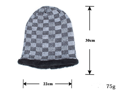 Gorro de Lana Tejida con Terciopelo - Contraste de Colores - Image 9