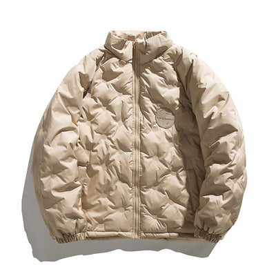 Chaqueta de Algodón Retro Japonesa con Textura Embosada