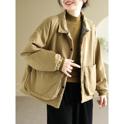 Abrigo Acolchado Talla Grande para Mujer con Bolsillos - Calidez y Comodidad - Image 3