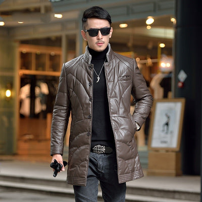 Chaqueta de Cuero y Plumón para Hombre Haining - Image 7