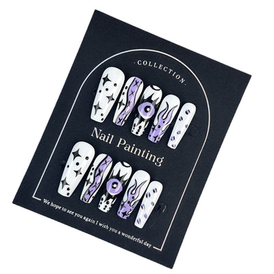Uñas Postizas Artesanales Pintadas a Mano - Diseño Caricatura - Image 5