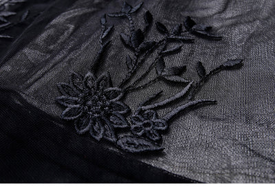 Vestido Largo de Encaje Bordado con Cuentas - Elegancia Temperamental - Image 15