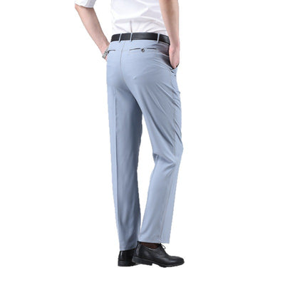 Pantalones Casuales Holgados de Pierna Recta en Colores Sólidos para Hombre - Image 3