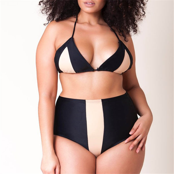 Bikini Talla Grande Cintura Alta con Abertura Lateral