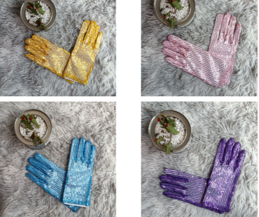 Guantes Reflectantes con Lentejuelas para Presentaciones Escénicas - Image 15