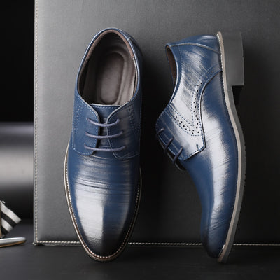 Zapatos Formales de Cuero con Cordones para Hombre Talla Grande - Image 4