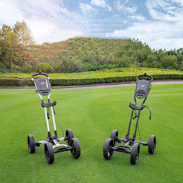 Carrito de Golf Plegable con Soporte para Paraguas - Aluminio Ligero