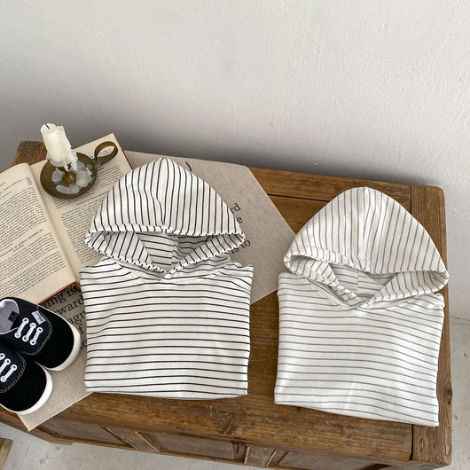 Mameluco Infantil con Capucha y Rayas Elegantes - Image 13