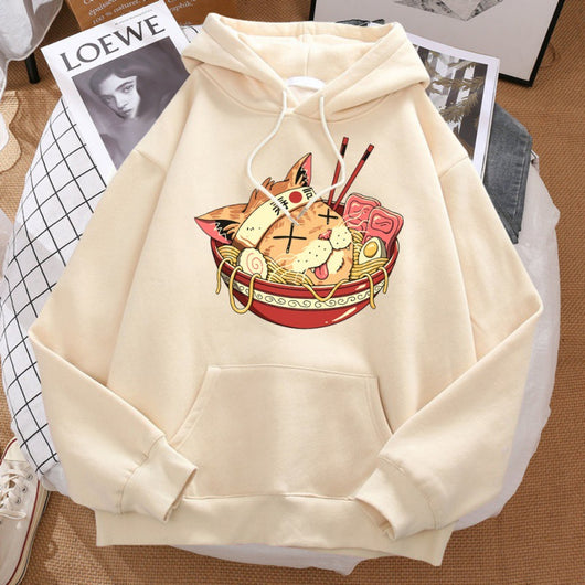 Playera Streetwear Samurai Gato Ramen - Diseño Urbano Japonés
